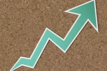 Growth up arrow icon isolated