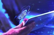 Businessman using a digital tablet