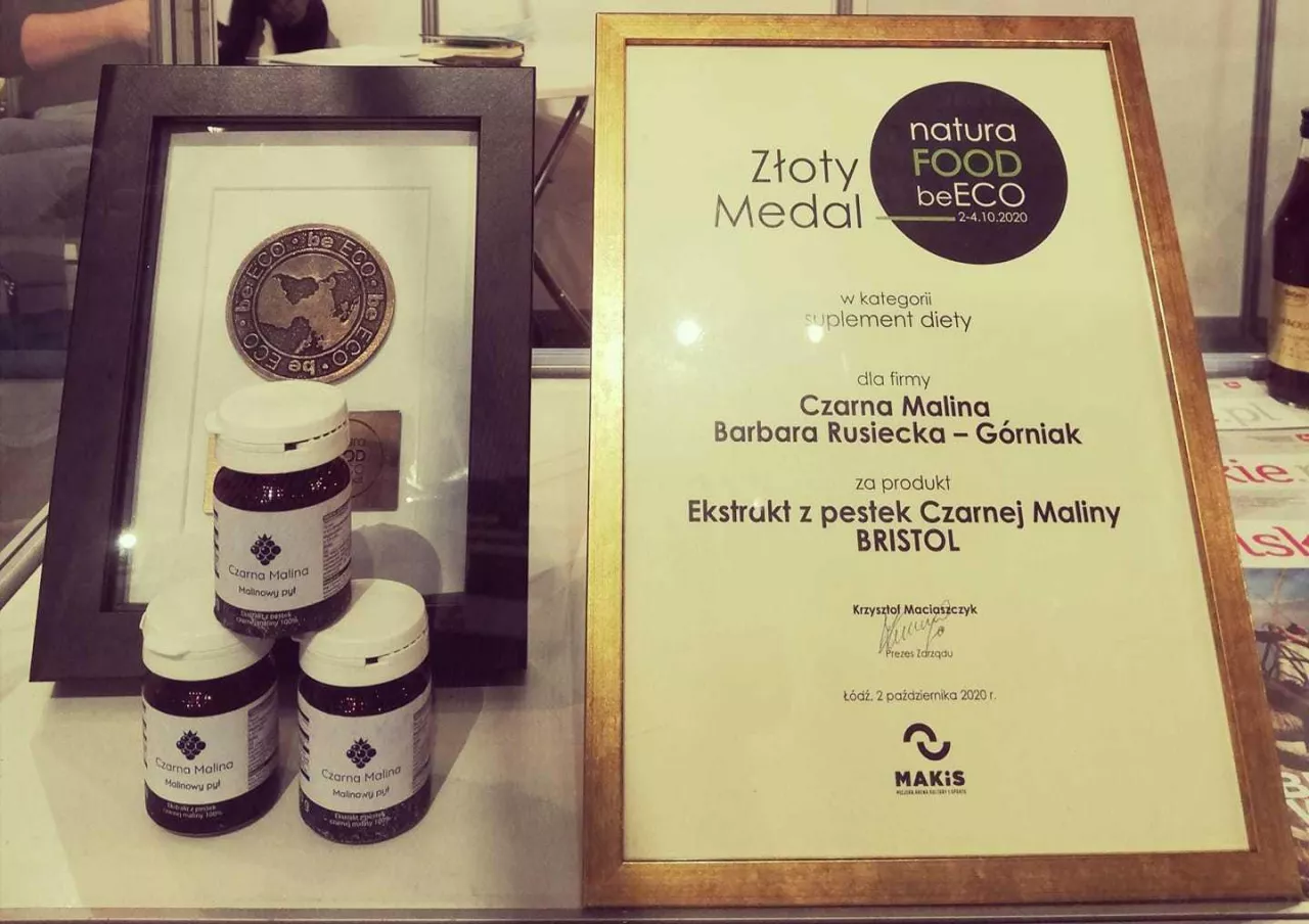 czarna malina - nagroda za ekstrakt z pestek