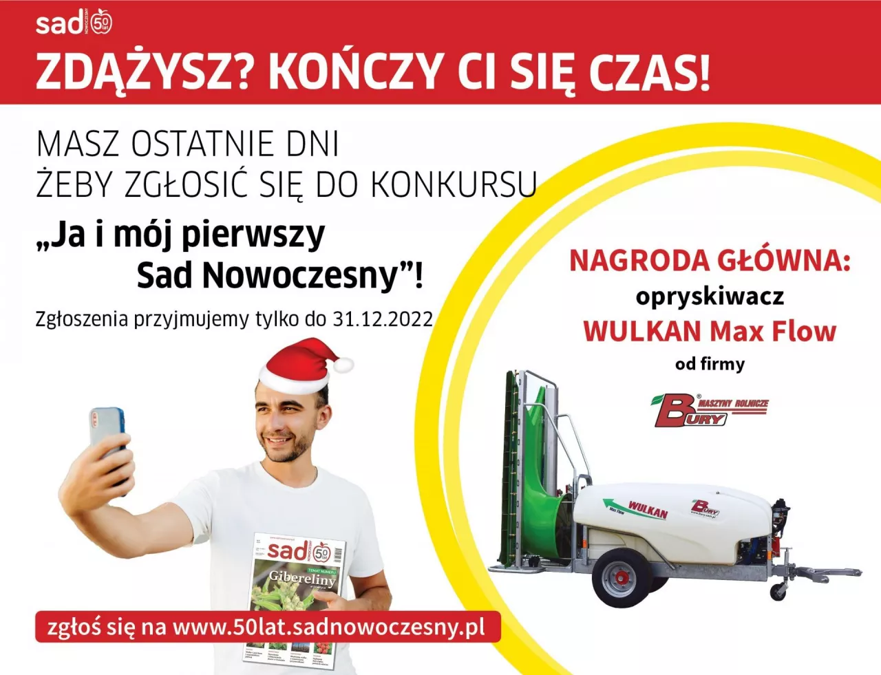 Sad nowoczesny konkurs, wygraj opryskiwacz Wulkan Max Flow