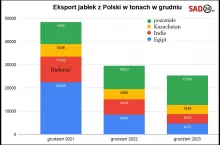 eksport jabłek Egipt, Indie i Kazachstan