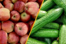 ogorki i jabłka z Rosji