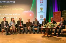 Uczestnicy panelu dyskusyjnego (od lewej): Witold Boguta, Aleksandra Mrowiec, Sławomir Rzeźnicki, Piotr Gościło, Piotr Korczak, Jacek Szpytna, prowadzący, Mirosław Korzeniowski