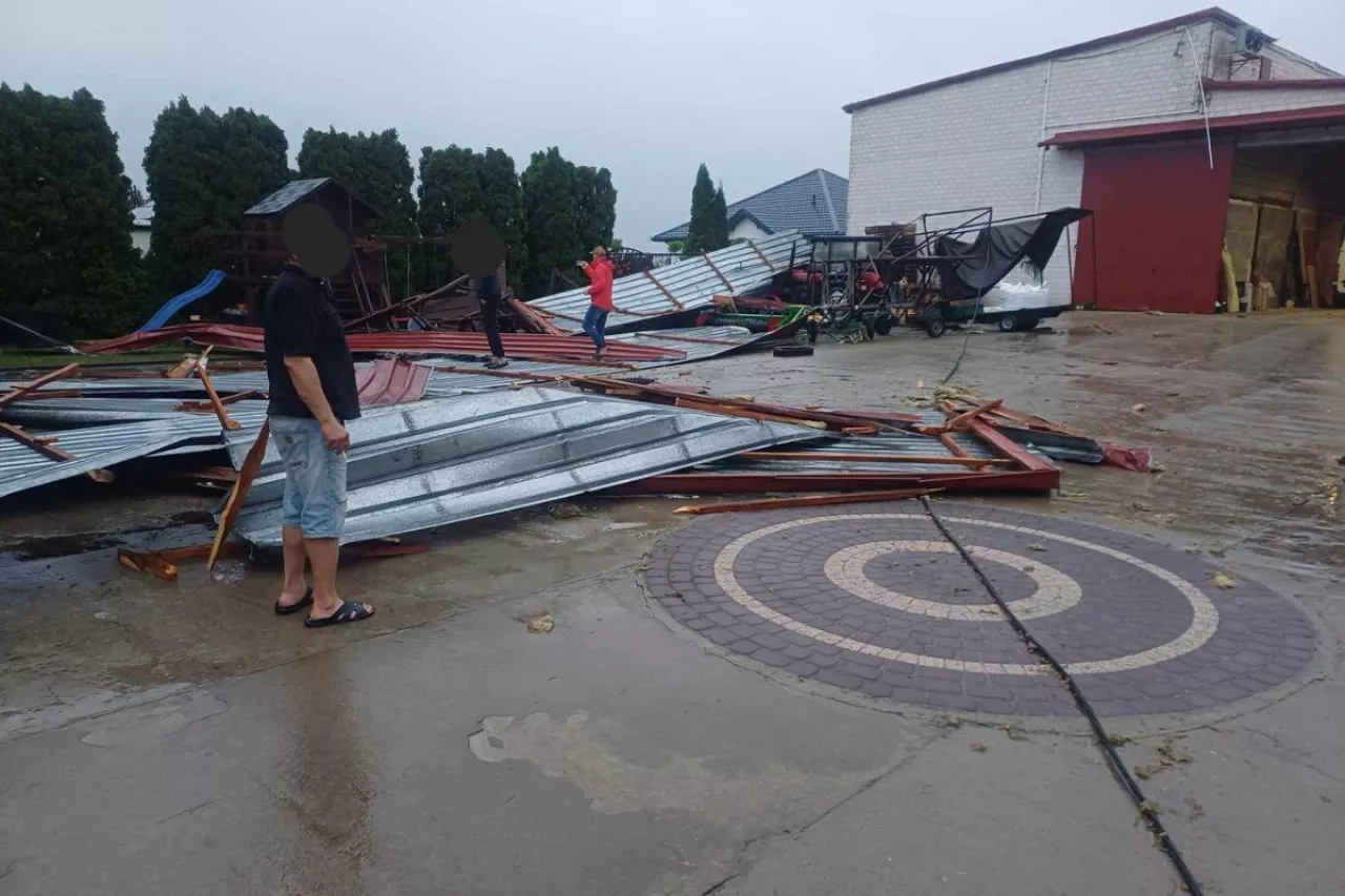 trąba powietrzna w grójcu