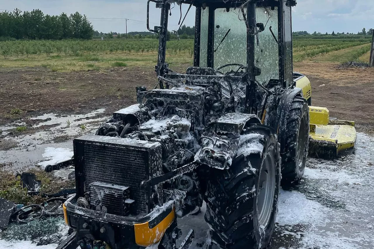 spalony ciągnik