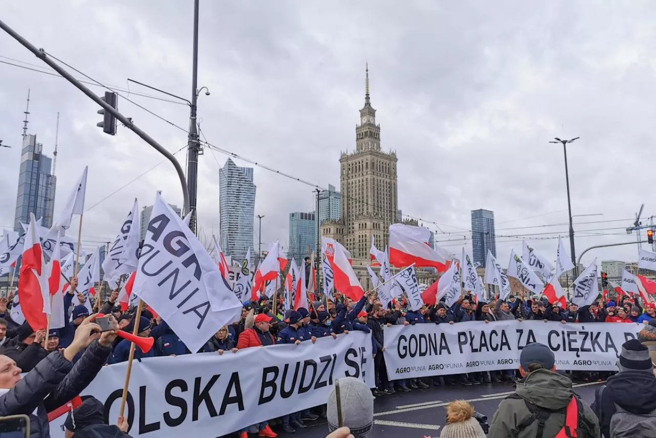 protest rolników w Warszawie