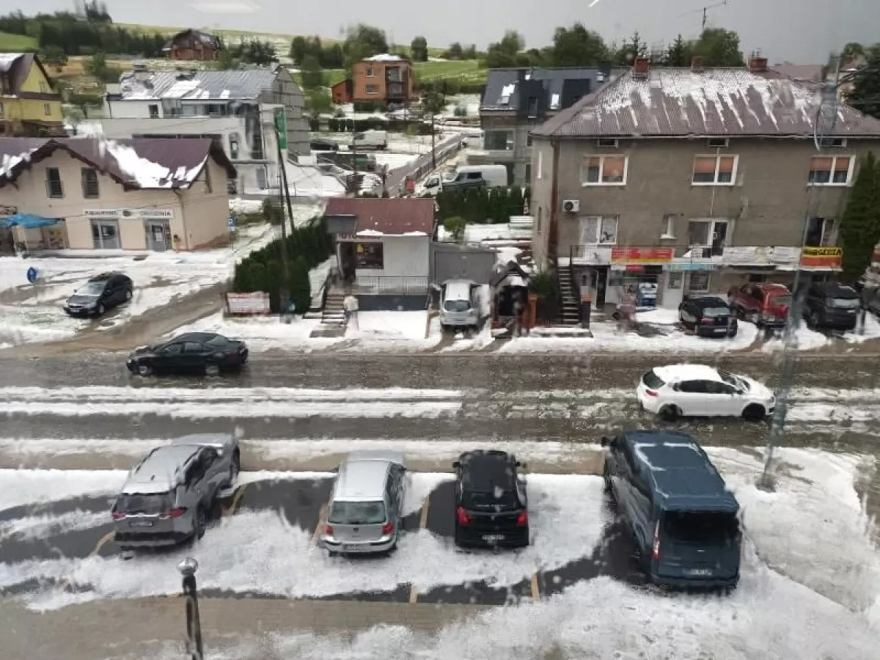 gradobicie w gminie Korzenna