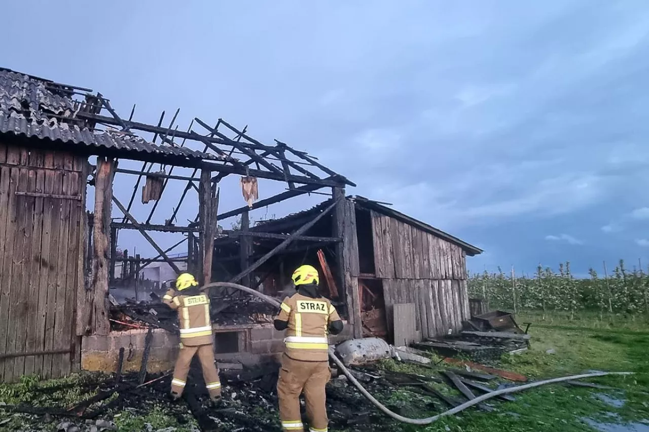 pożar stodoły