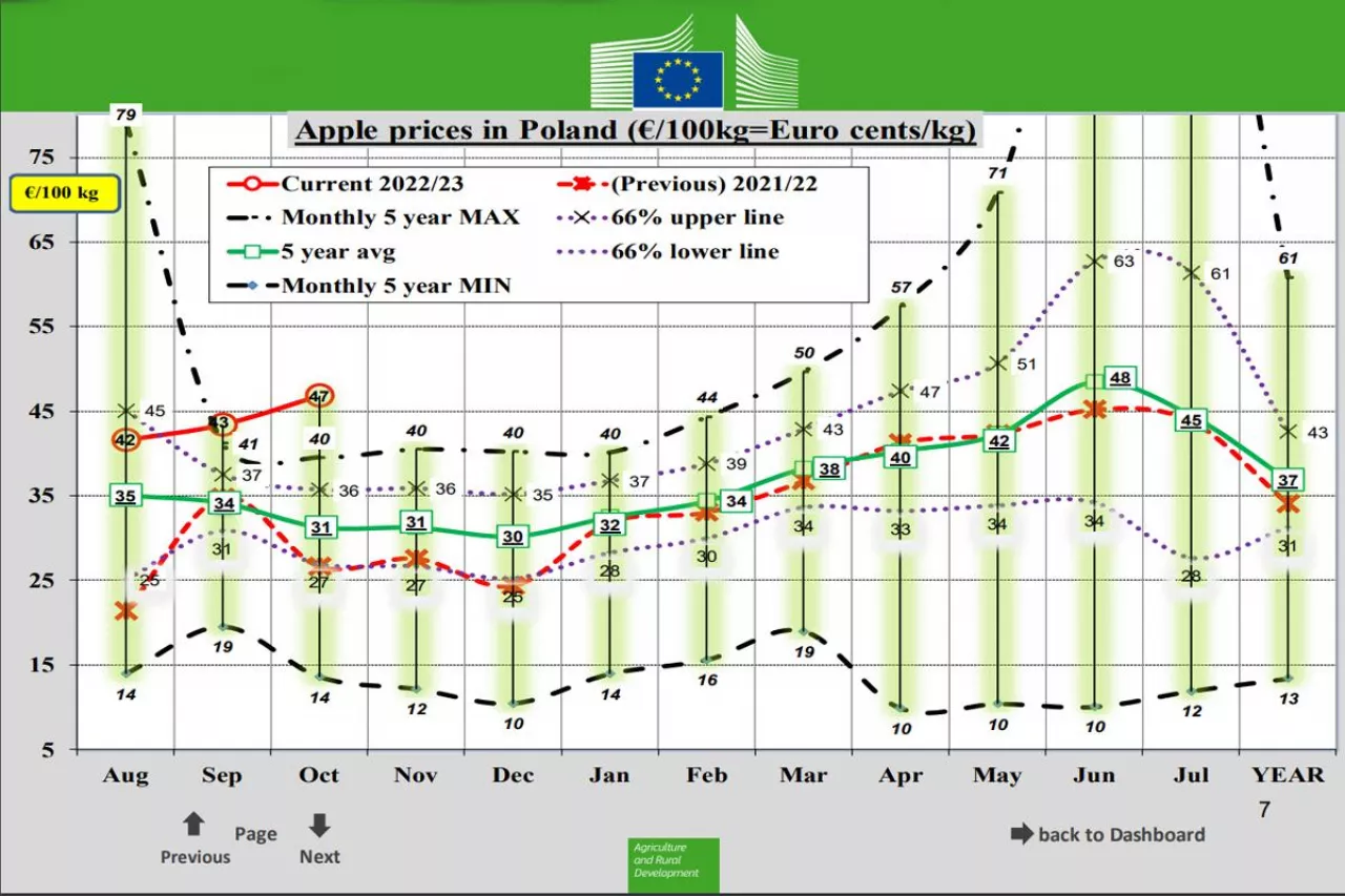ceny jabłek w Polsce