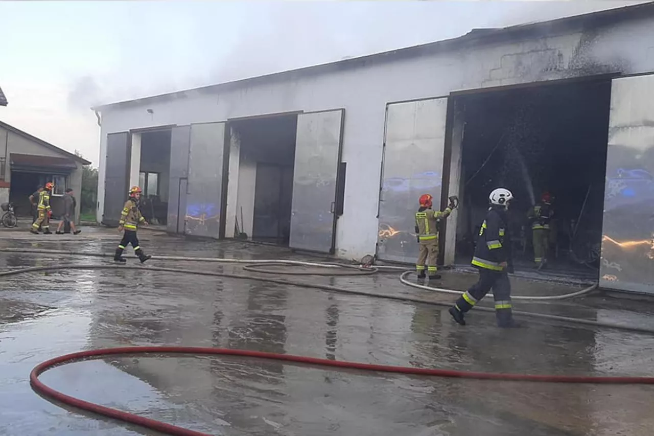 pożar w gospodarstwie