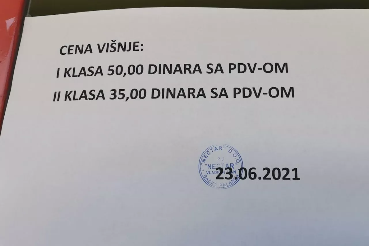 ceny wiśni w serbii