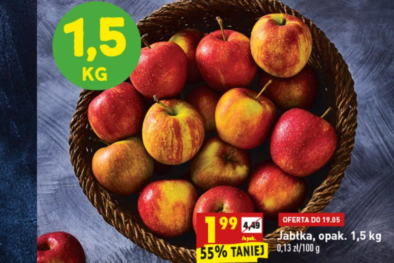 jabłka w promocji