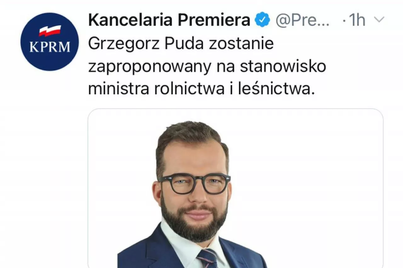 nowy minister rolnictwa i leśnictwa