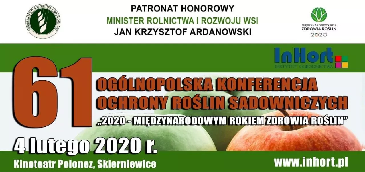 Instytut Ogrodnictwa - zaproszenie na 61. Konferencję Ochrony Roślin Sadowniczych
