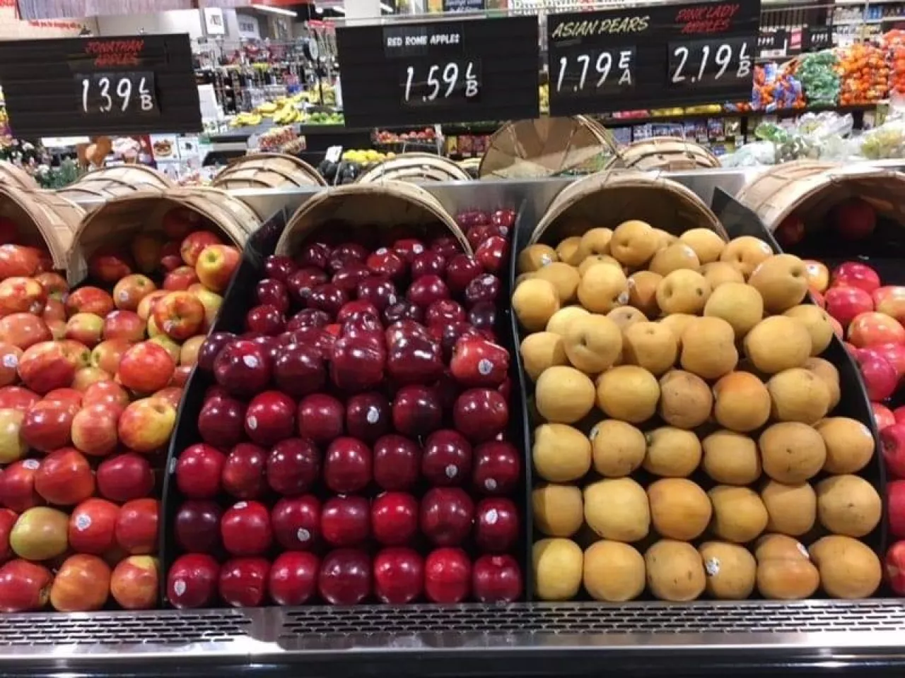 Jabłka w amerykańskim markiecie