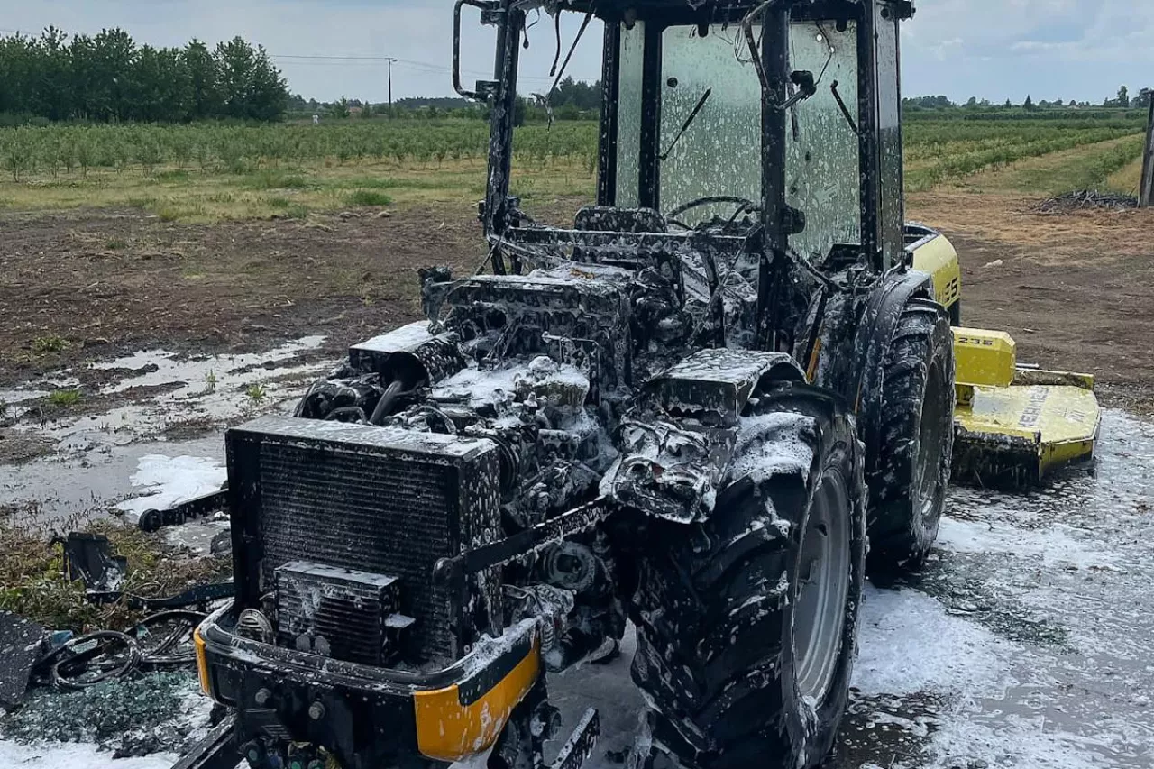 spalony ciągnik