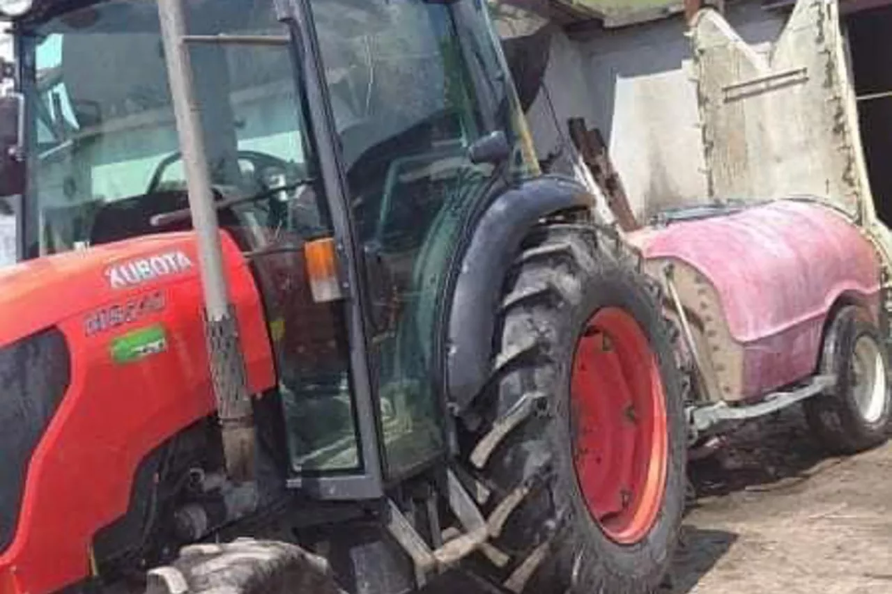 skradziony ciągnik Kubota