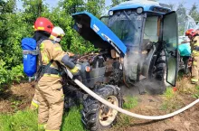 traktor pożar