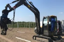 złodzieje ukradli koparke